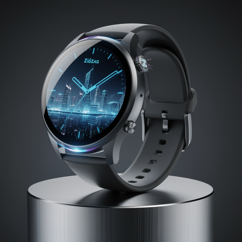 Montre connectée en titane de précision avec rétroéclairage subtil